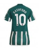 Manchester United Marcus Rashford #10 Venkovní Dres pro Dámské 2023-24 Krátký Rukáv